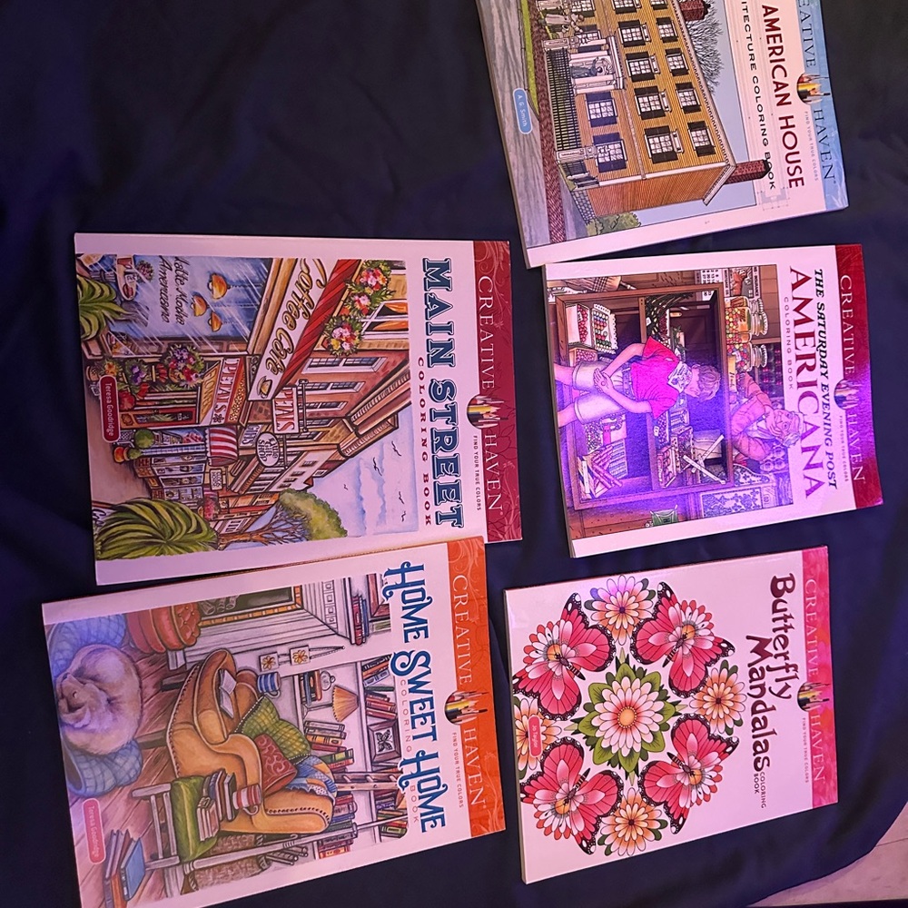 Colorful Creative Haven Coloring Books Set